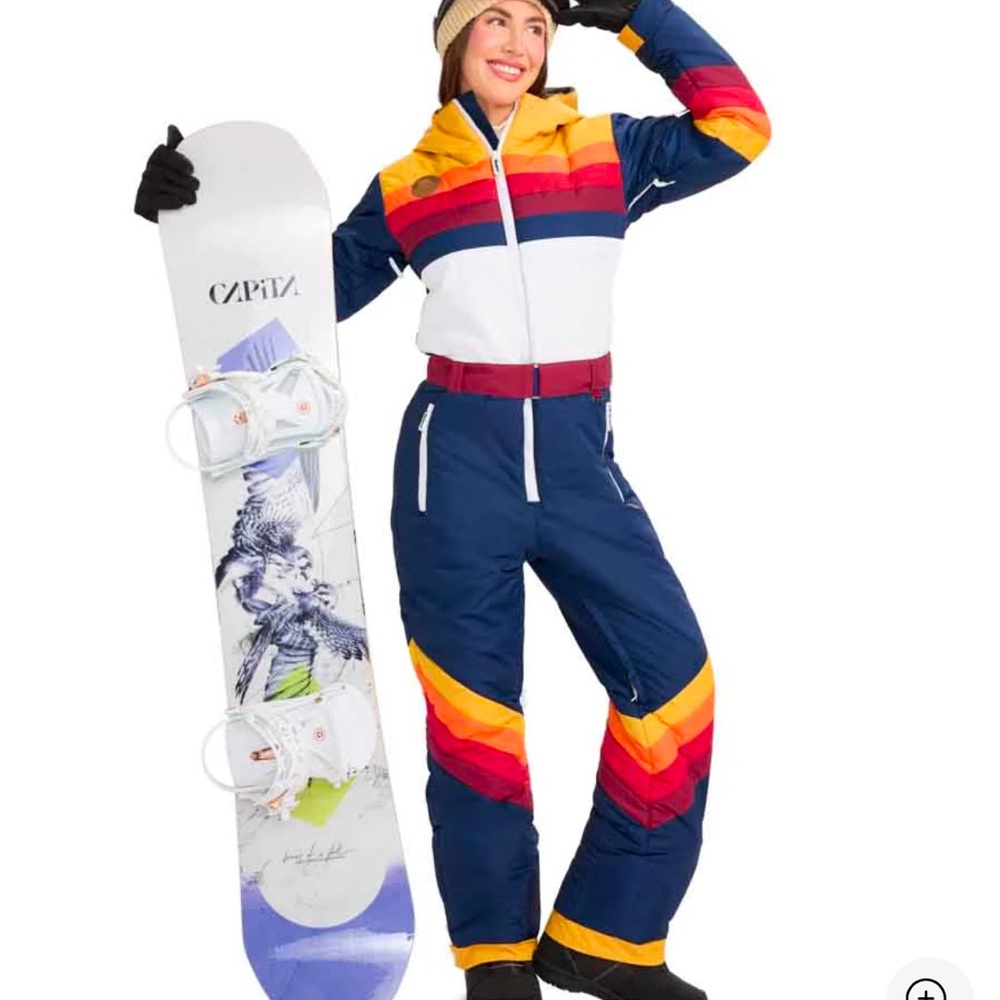 Tipsy elves snow suit women’s vintage freestyle snow suit.